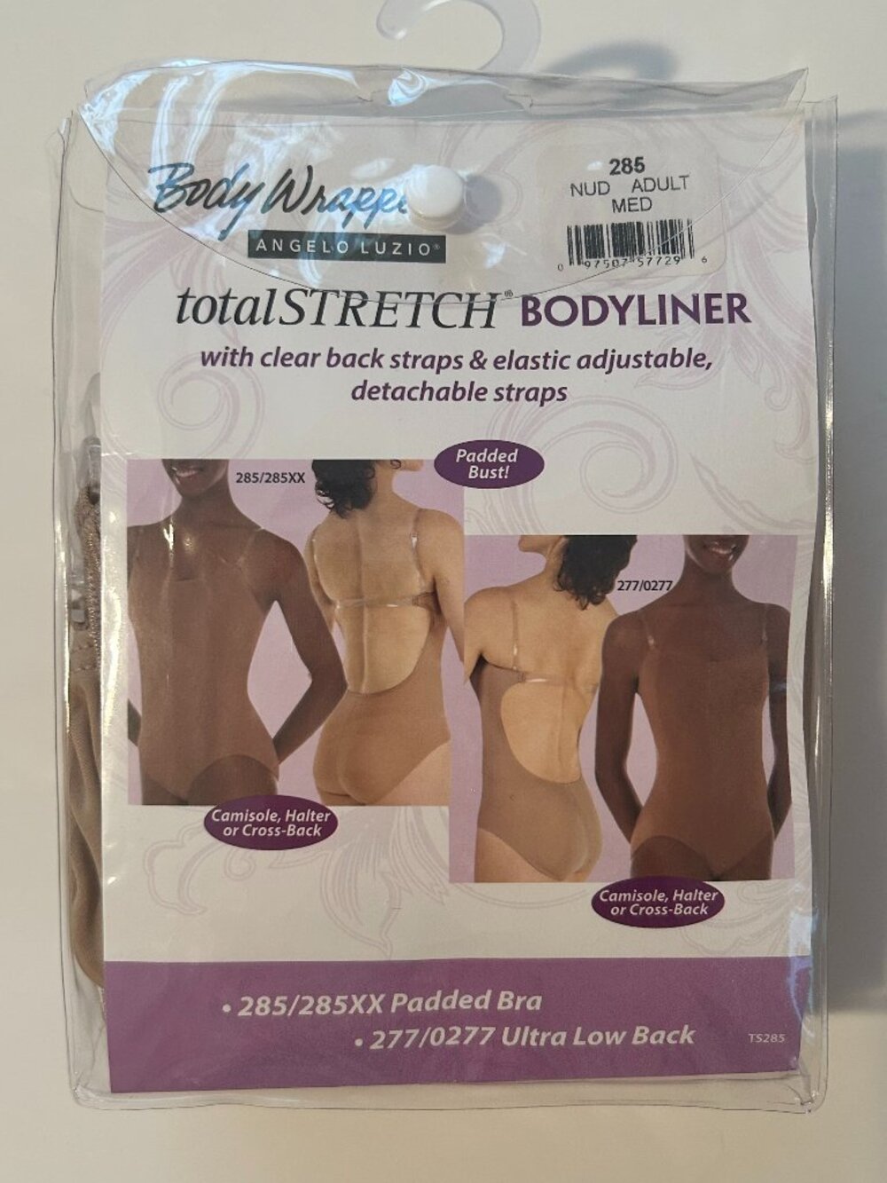 BRAND NEW Body Wrappers Dance Nude Bodysuit #285 with Padded Bra Size M 34 A/B